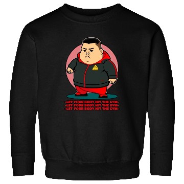Discover Chubby Man In Training Suit Gym Sweatshirts