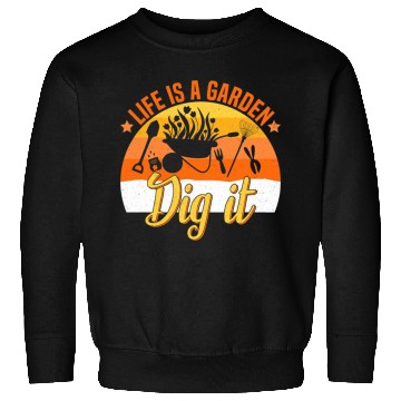 Discover Life is a Garden Dig it Succulent Gardening Grass Sweatshirts