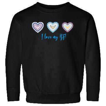 Discover I Love My Bf Modern Boho Style Sweatshirts