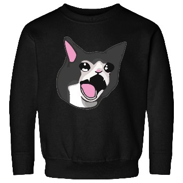 Discover Yamero Crying Screaming Cat Meme Cute Japanese Sweatshirts
