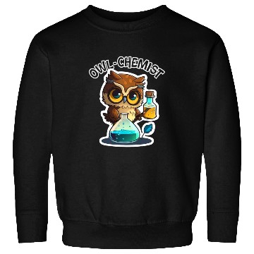 Discover Science Cute Chemistry Nerd Owl Chemist Animals Ge Sweatshirts