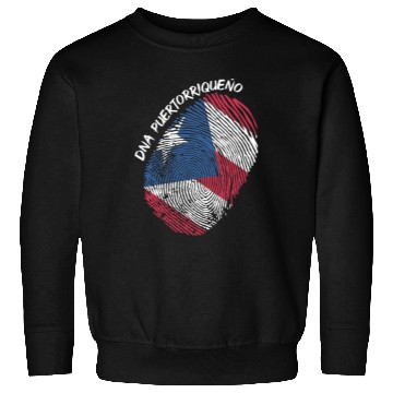 Discover Puerto Rico Flag Fingerprint For Boricua Usa Fans Sweatshirts