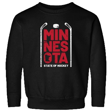 Discover Minnesota State Of Hockey Mn State Map Sweatshirts