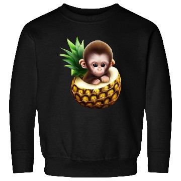 Discover Little monkey in a pineapple Sweatshirts
