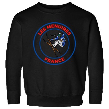 Discover Retro Cool Skiing in Les Menuires France Souvenir Sweatshirts