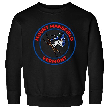 Discover Retro Skiing Mount Mansfield Vermont Souvenir Sweatshirts