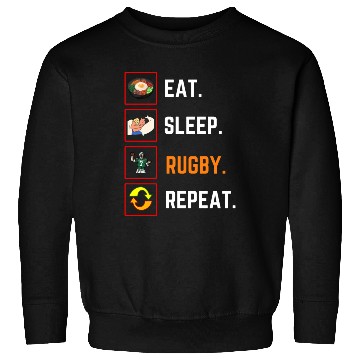 Discover Funny Eat Sleep rugby Repeat Gift Sweatshirts