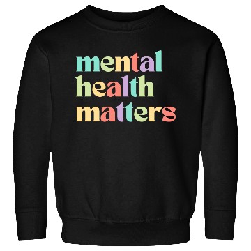 Discover Mental Health Matters | Retro Quote Mixed Peach Sweatshirts