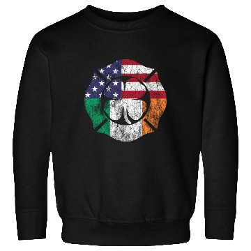 Discover St Patricks Day Firefighter Irish American Flag Sweatshirts