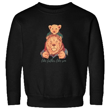 Discover Roaring Bonds: Lion Father & Son Duo Sweatshirts