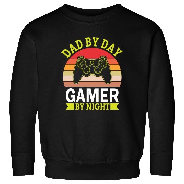 Discover Dad by day gamer by night Sweatshirts
