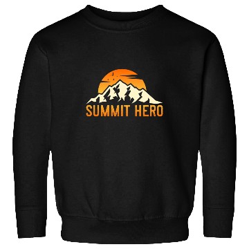 Discover Summit Hero Climbers Mountaineering Mountain Guide Sweatshirts