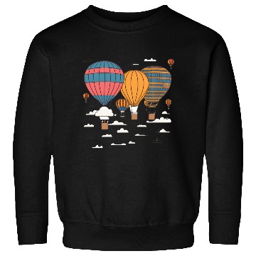 Discover Soaring Above: Hot Air Balloon Adventures. Sweatshirts