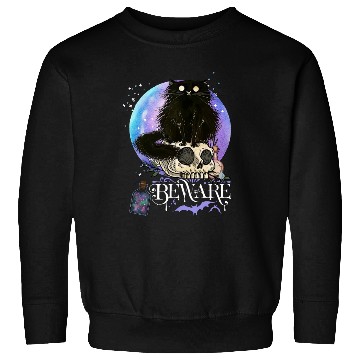 Discover Black cat Magic Witchy Tarot cards Beware potion Sweatshirts