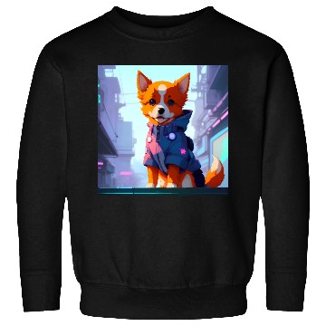 Discover Cute Cyberpunk Dog Sweatshirts