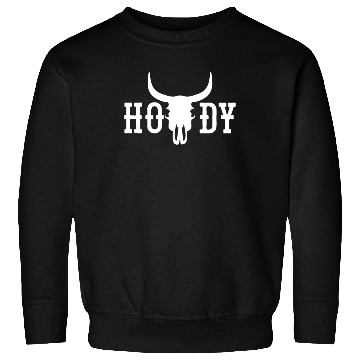 Discover Howdy Cow Skull Western Cowboy Cowgirl Rodeo Howdy Sweatshirts