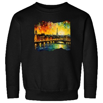 Discover Starry Night over Paris Van Gogh Eiffel Tower Sweatshirts