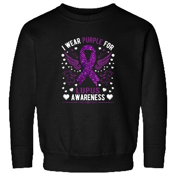 Discover I Wear Purple For Lupus Awareness Month Men Women Sweatshirts