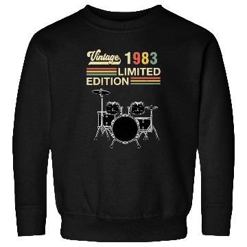 Discover Vintage 1983 Drums 40th Birthday Drummer Sweatshirts
