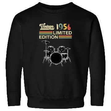 Discover Vintage 1956 Drums 67th Birthday Drummer Sweatshirts