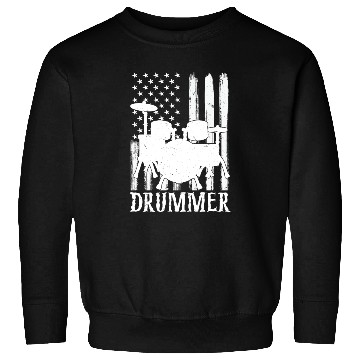 Discover Funny Drummer Art For Men Women Drum Set Drumming Sweatshirts