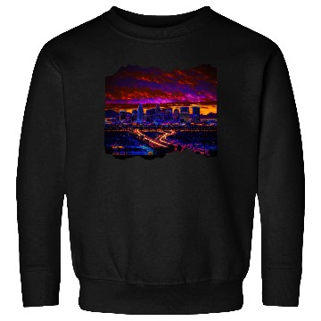 Discover Phoenix Arizonna Skyline Neon Desert Nights Sweatshirts