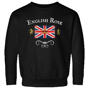 Discover English Rose Union Jack Flag England British Brita Sweatshirts