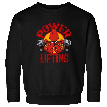 Discover Octopus Weightlifting Epic Workout Gym Powerlifter Sweatshirts