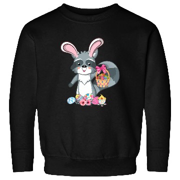 Discover Raccoon Bunny Ears Easter Eggs For Sweatshirts