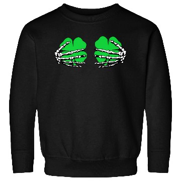 Discover St Patricks Day Boob Pumpkin Shamrock Skeleton Han Sweatshirts