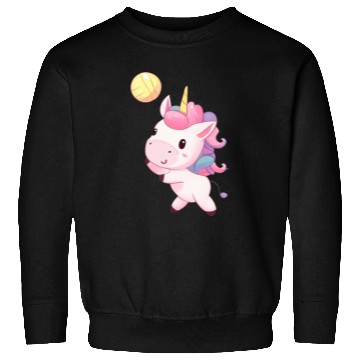 Discover Cute Unicorn Playing Volleyball Sweatshirts