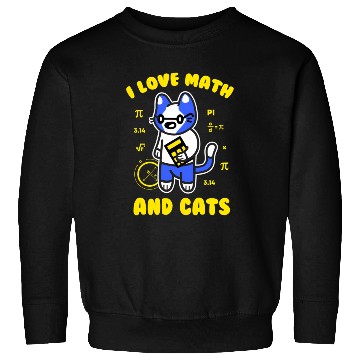 Discover I Love Math And Cats Pi Day Teacher Cat Sweatshirts