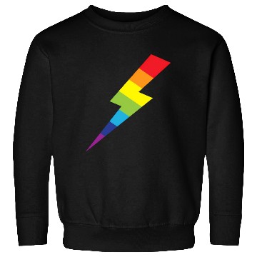 Discover Awesome Rainbow Lightning Bolt Print Sweatshirts