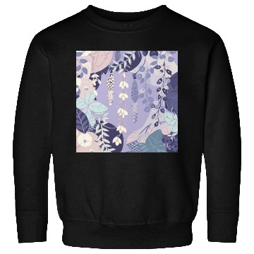 Discover Wisteria Pattern, Japanese Kimono Fabric Pattern Sweatshirts