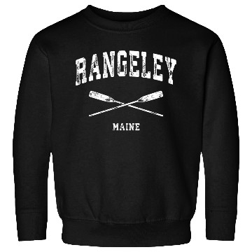 Discover Rangeley Maine Nautical Crossed Oars Sweatshirts