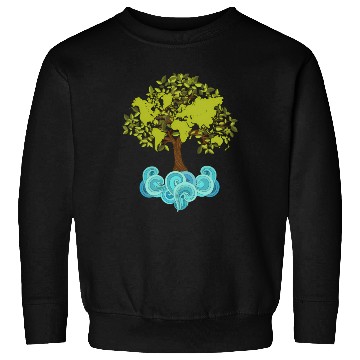 Discover Trees Plants Waves Nature Earth Day Sweatshirts