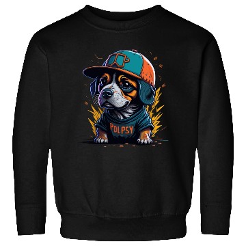 Discover Cute Border Collie Puppy Wearing Baseball Hat Sweatshirts