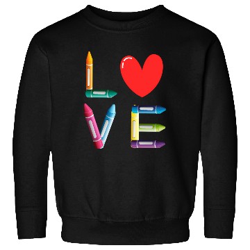 Discover Pre-K Teacher Preschool Day Love Teachers Crayon Sweatshirts