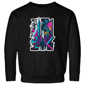 Discover Cyberpunk Cityspace Sweatshirts