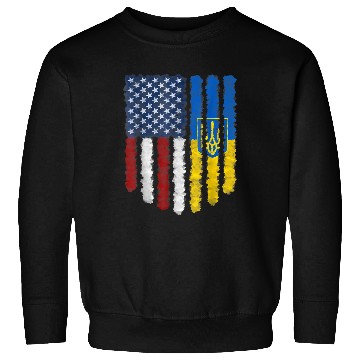 Discover Ukrainian American Flag Ukraine Usa America Roots Sweatshirts