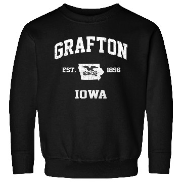 Discover Grafton Iowa Ia State Athletic Style Sweatshirts