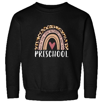 Discover Leopard Rainbow Preschool Teacher Prek Back To Sch Sweatshirts