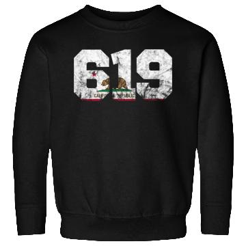 Discover Area Code 619 San Diego California Sweatshirts