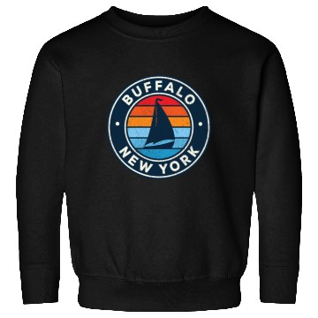 Discover Buffalo New York Ny Sailboat 70S Sweatshirts
