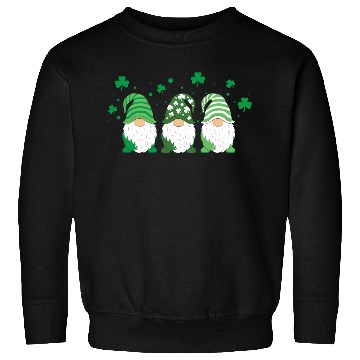 Discover Gnomes Holding Shamrock Leopard Plaid St Patrick'S Sweatshirts