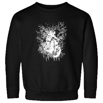 Discover Motorcycle Off-road Ride Tattoo Splash Style Sweatshirts