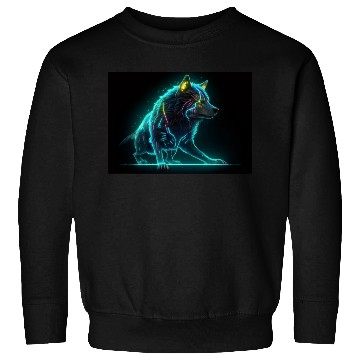 Discover Neon Moon Wolf Sweatshirts