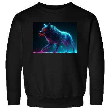 Discover Neon Fur Wolf Sweatshirts
