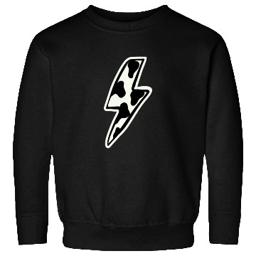 Discover Cow print lightning bolt Sweatshirts