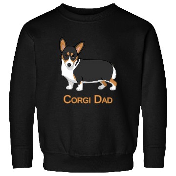 Discover Black Tricolor Pembroke Corgi Dad Dog Sweatshirts
